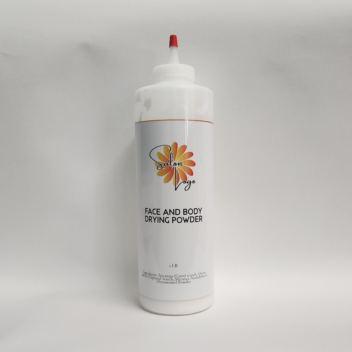 Squeeze Bottle of Drying Body Powder 1lb
